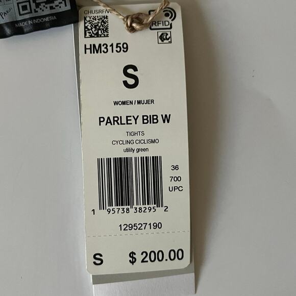 Adidas Parlay Padded Cycling Bib Shorts Women’s Small Green HM3159 MSRP $200 NWT - Picture 10 of 12